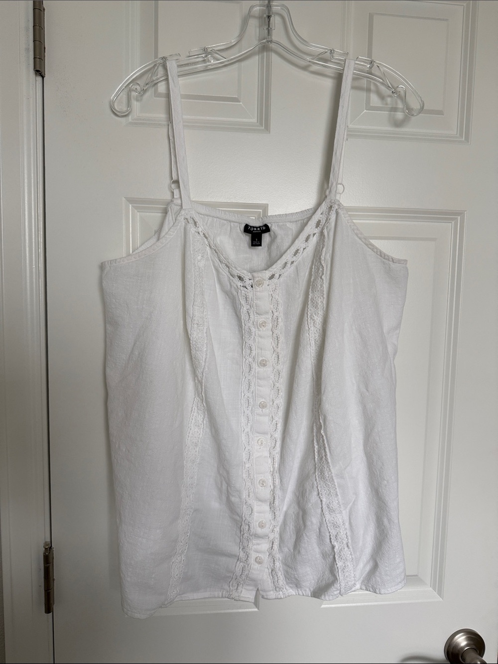 Torrid White Lace-Trimmed Sophie Cami, NWT